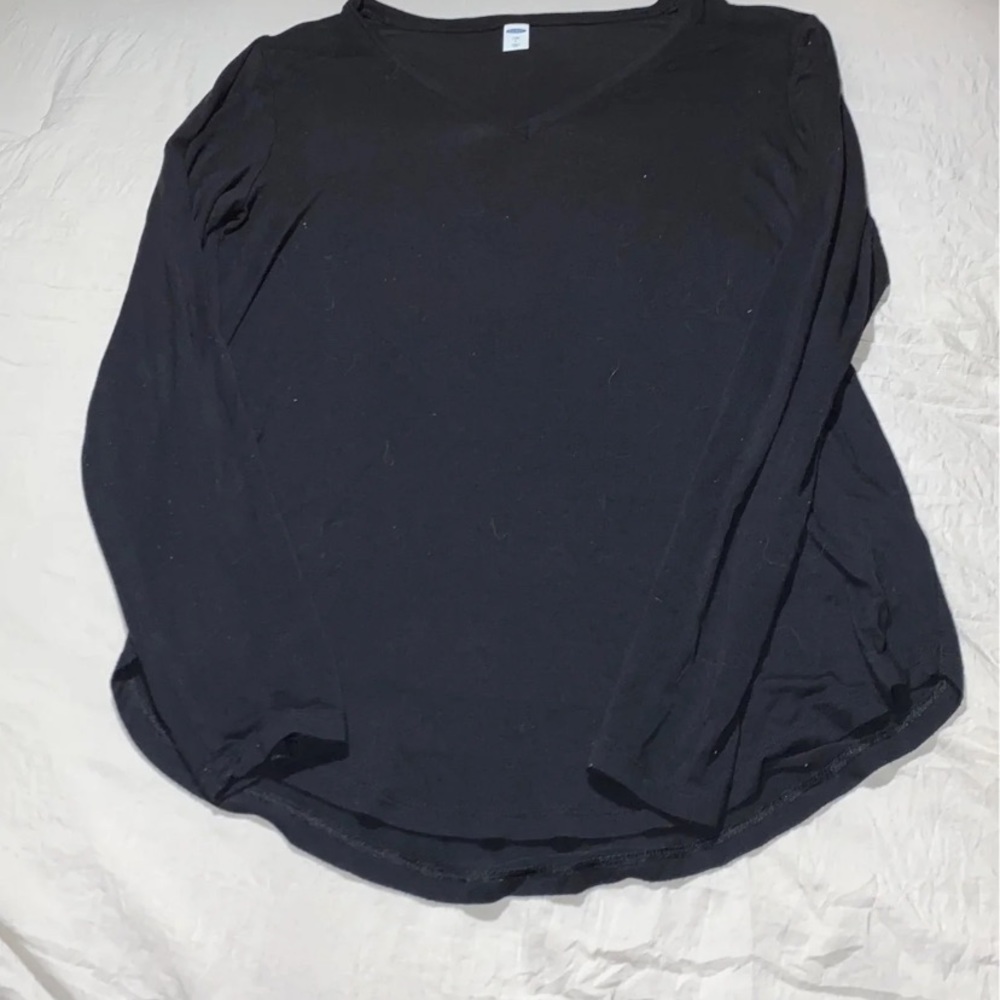 Womens Long Sleeve Vneck Shirt Size Large